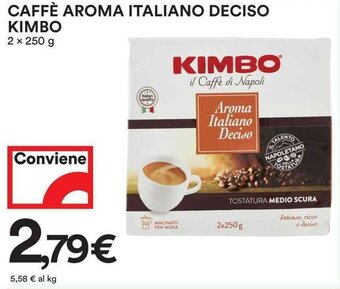 Coop Caffè Aroma Italiano Deciso Kimbo 2 x 250 g offerta