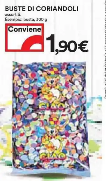 Coop Buste Di Coriandoli 300 g offerta
