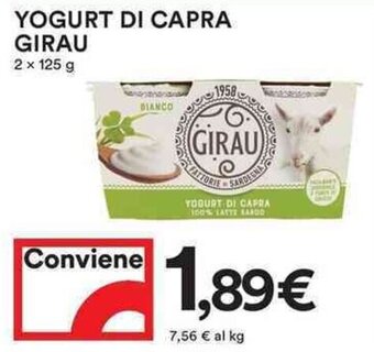 Coop Yogurt di Capra Girau 2 x 125 g offerta