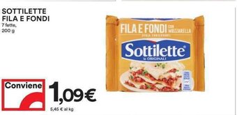 Coop Sottilette Fila E Fondi 7 fette, 200 g offerta