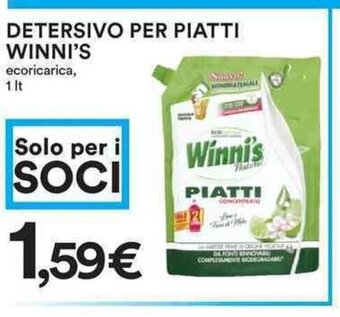 Coop Detersivo Per Piatti Winni's 1 lt offerta