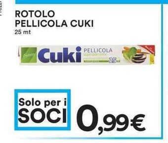 Coop Rotolo Pellicola Cuki 25 mt offerta