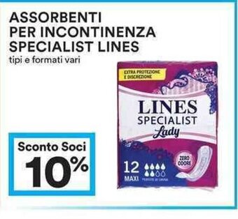 Coop Assorbenti Per Incontinenza Specialist Lines offerta