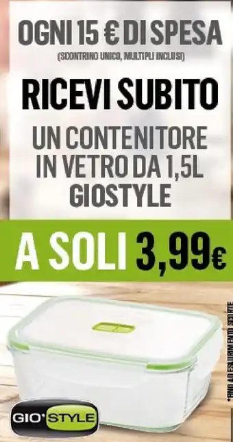 Contenitore in vetro