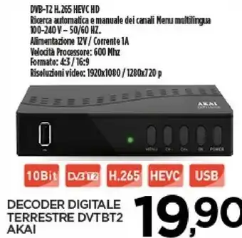 Decoder digitale terrestre dvtbt2