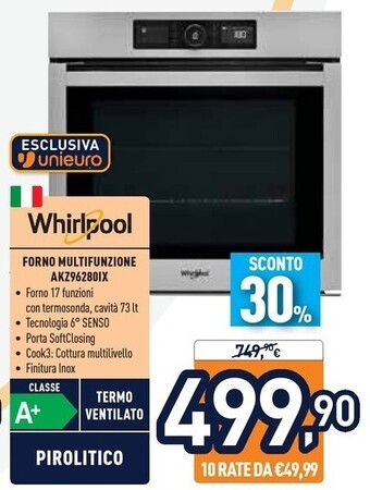 Hotpoint FA4S 844 P IX HA Forno Elettrico 71 L Acciaio Inossidabile A+  offerta di Unieuro