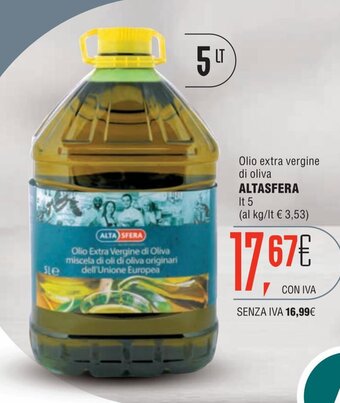Altasfera Altasfera Olio extra vergine di oliva 5lt offerta