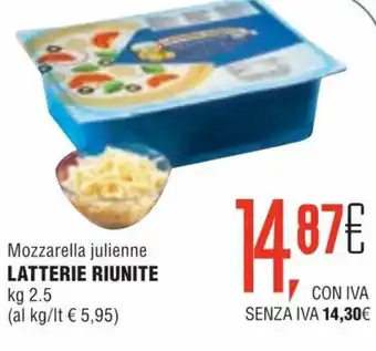 Latterie Riunite Mozzarella julienne 2.5kg