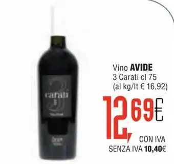 Altasfera Avide Vino 3 Carati 75cl offerta