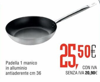 Altasfera Padella 1 manico in alluminio antiaderente cm 36 offerta