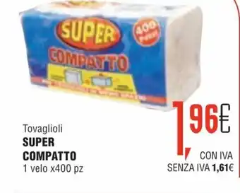 Altasfera Super Compatto Tovaglioli 1 velo x400 pz offerta