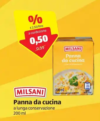ALDI Milsani Panna da cucina 200ml offerta