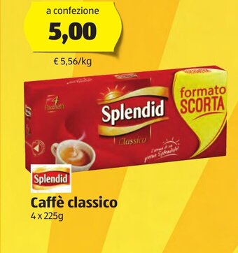 ALDI Splendid Caffè Classico 4 x 225g offerta