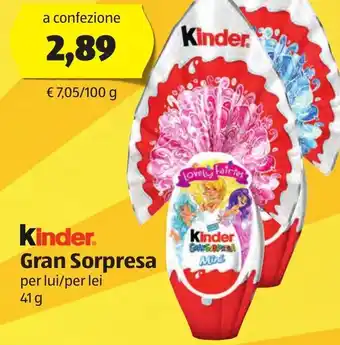 ALDI Kinder Gran Sorpresa 41g offerta
