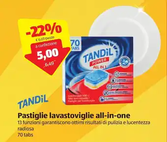 ALDI Tandìl Pastiglie lavastoviglie all-in-one 70 tabs offerta