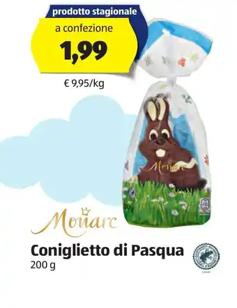 ALDI Monarc Coniglietto di Pasqua 200g offerta
