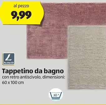ALDI My Living Style Tappetino da bagno 60x100 cm offerta