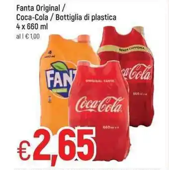 Famila Fanta Original/Coca-Cola/Bottiglia di plastica 4x660 ml offerta