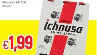 Famila Ichnusa Birra 3x33 cl offerta