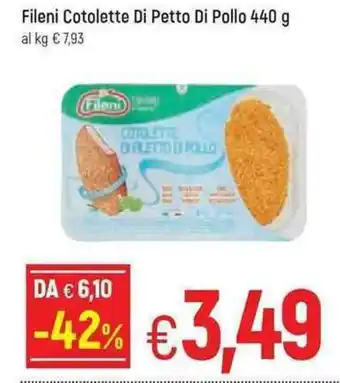 Famila Fileni Cotolette Di Petto Di Pollo 440g offerta