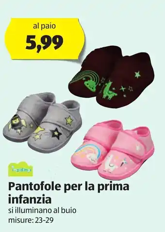 ALDI Impidimpi Pantofole per la prima infanzia offerta
