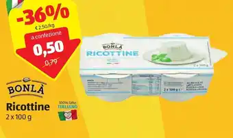 ALDI Bonlà Ricottine 2x100g offerta