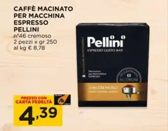 Pellini Caffè Macinato per Macchina Espresso 2 pezzi x 250gr