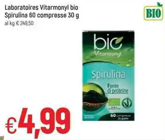 Laboratoires Vitarmonyl bio Spirulina 60 compresse 30g