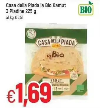Famila Casa della Piada la Bio Kamut 3 Piadine 225g offerta