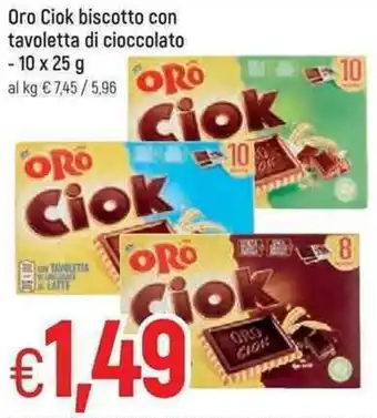Famila Oro Ciok biscotto con tavoletta di cioccolato 10x25g offerta