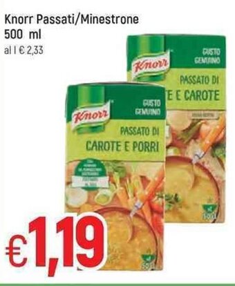 Famila Knorr Passati/Minestrone 500ml offerta