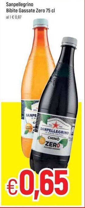 Famila Sanpellegrino Bibite Gassate Zero 75 cl offerta