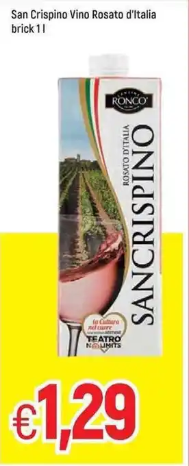 Famila San Crispino Vino Rosato d'Italia brick 1L offerta