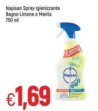 Famila Napisan Spray Igienizzante Bagno Limone e Menta 750 ml offerta