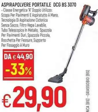 Aspirapolvere Portatile DCG BS 3070
