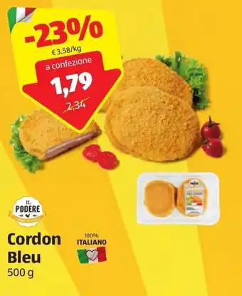 ALDI Il Podere Cordon Bleu 500g offerta