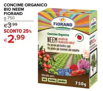 Iperal Fiorand Concime Organico Bio Neem 750g offerta
