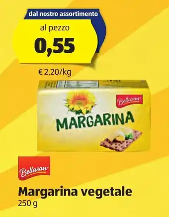 ALDI Bellasan Margarina vegetale 250g offerta