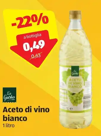 ALDI Le Gusto Aceto di vino bianco 1 litro offerta