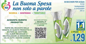 MD Discount Flou 50 Bicchieri Per Acqua offerta