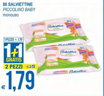 MD Discount Piccolino Baby 80 Salviettine offerta
