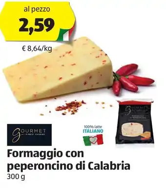 ALDI Gourmet Finest Cuisine Formaggio con peperoncino di calabria 300g offerta