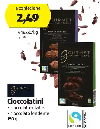 ALDI Gourmet Finest Cuisine Cioccolatini 150g offerta