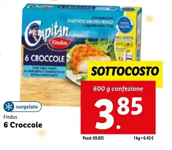 Lidl Findus 6 Croccole 600g offerta