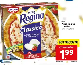Lidl Cameo Pizza Regina Classica 2 pizze Margherita 620g offerta