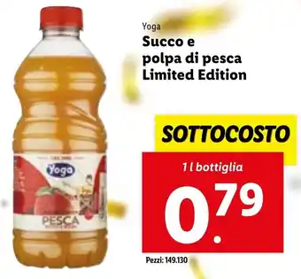 Lidl Yoga Succo e polpa di pesca Limited Edition 1L offerta