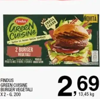 Sigma Findus Green Cuisine Burger Vegetali x 2 200g offerta
