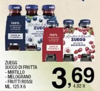 Sigma Zuegg Succo di Frutta Mirtillo/Melograno/Frutti Rossi 125ml x 6 offerta