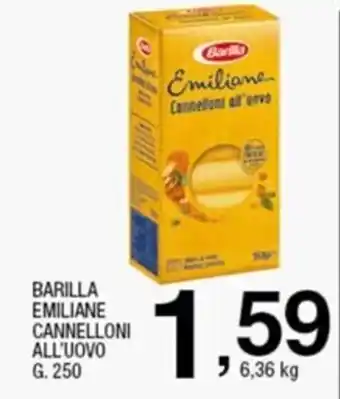 Sigma Barilla Emiliane Cannelloni all'Uovo 250g offerta