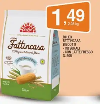 Sigma Di Leo Fattincasa Biscotti Integrali/con Latte Fresco 500g offerta